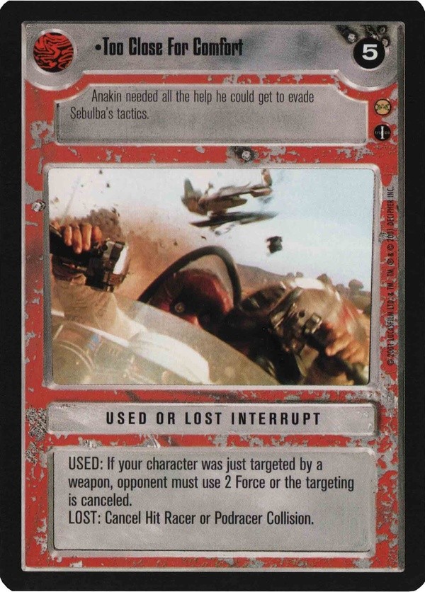 Star Wars CCG (SWCCG) Too Close For Comfort