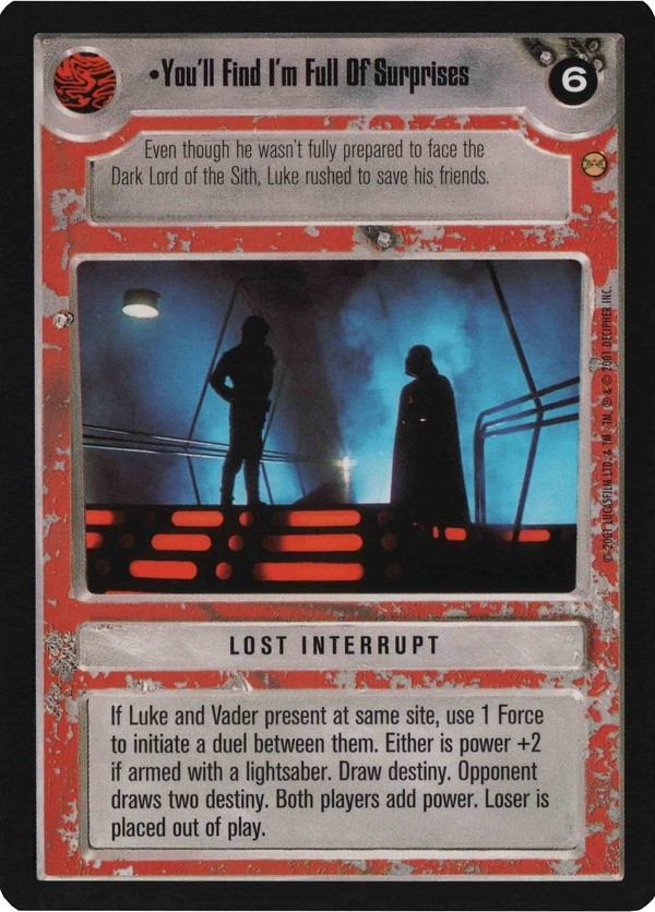 Star Wars CCG (SWCCG) You'll Find I'm Full Of Surprises