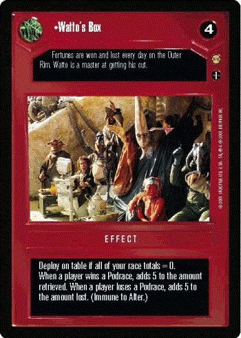 Star Wars CCG (SWCCG) Watto's Box