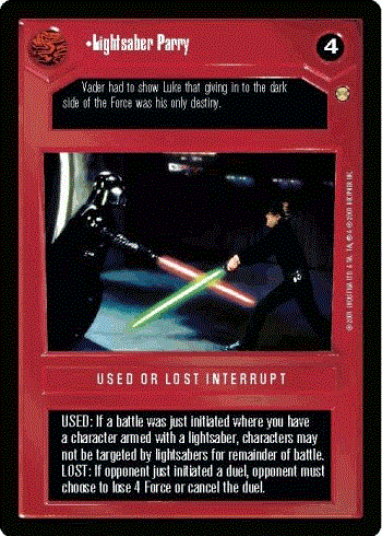 Star Wars CCG (SWCCG) Lightsaber Parry