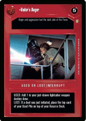 Star Wars CCG (SWCCG) Vader's Anger