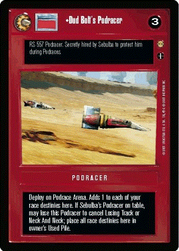 Star Wars CCG (SWCCG) Dud Bolt's Podracer