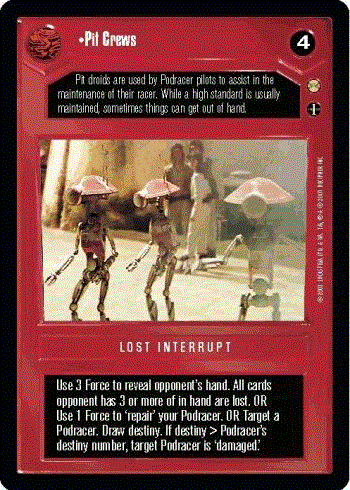 Star Wars CCG (SWCCG) Pit Crews