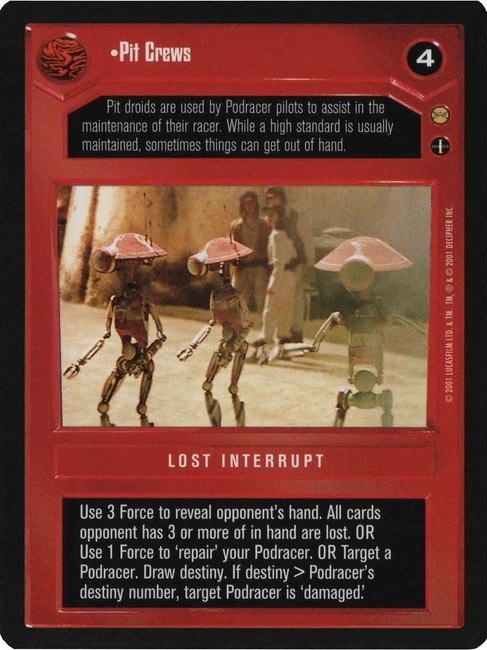 Star Wars CCG (SWCCG) Pit Crews