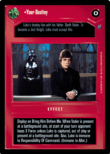 Star Wars CCG (SWCCG) Your Destiny