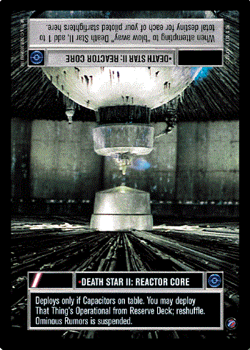 Star Wars CCG (SWCCG) Death Star II: Reactor Core