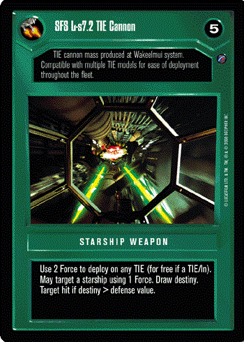 Star Wars CCG (SWCCG) SFS L-s7.2 TIE Cannon