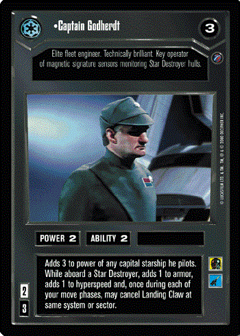 Star Wars CCG (SWCCG) Captain Godherdt