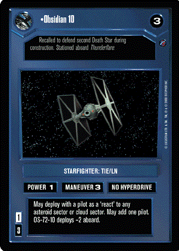 Star Wars CCG (SWCCG) Obsidian 10