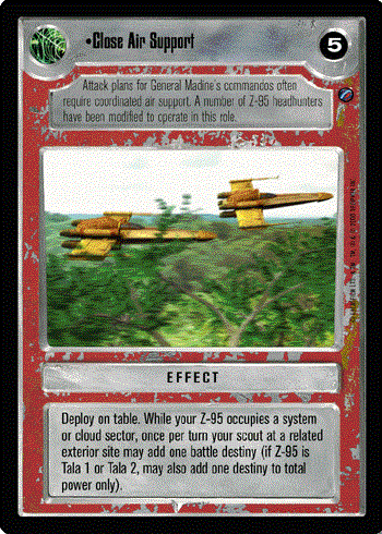 Star Wars CCG (SWCCG) Close Air Support