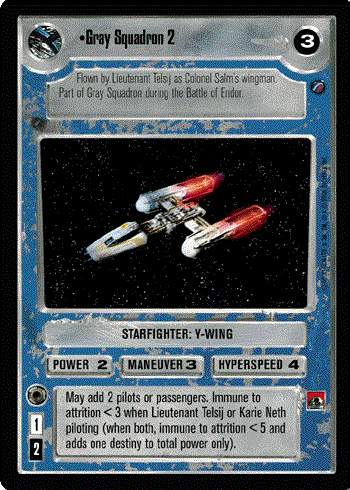 Star Wars CCG (SWCCG) Gray Squadron 2