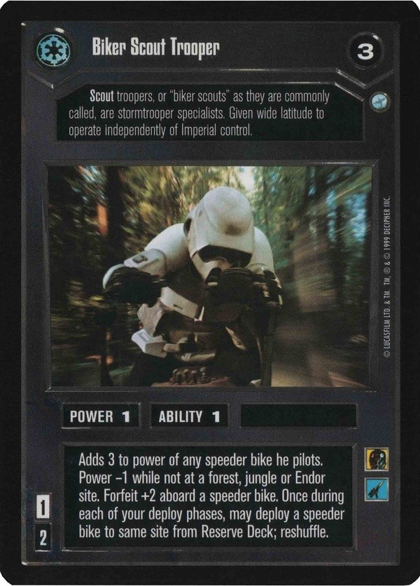 Star Wars CCG (SWCCG) Biker Scout Trooper