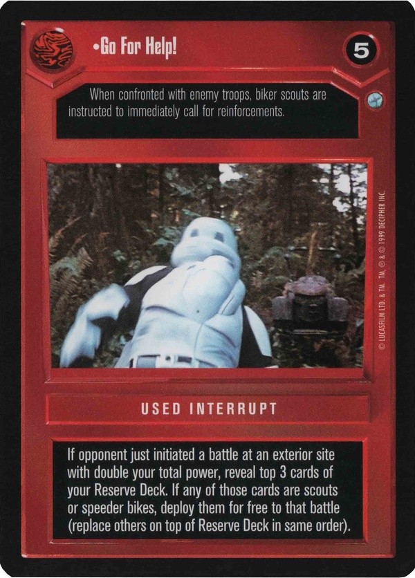 Star Wars CCG (SWCCG) Go For Help!