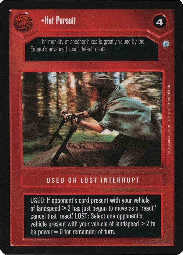 Star Wars CCG (SWCCG) Hot Pursuit