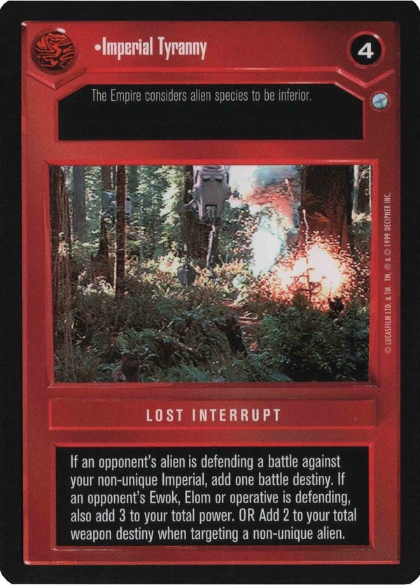 Star Wars CCG (SWCCG) Imperial Tyranny