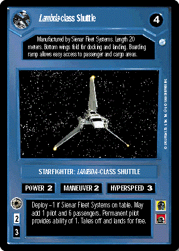 Star Wars CCG (SWCCG) Lambda-class Shuttle