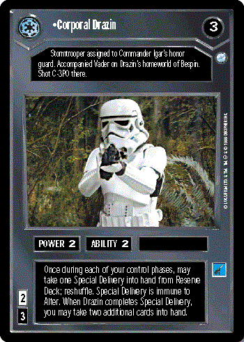Star Wars CCG (SWCCG) Corporal Drazin
