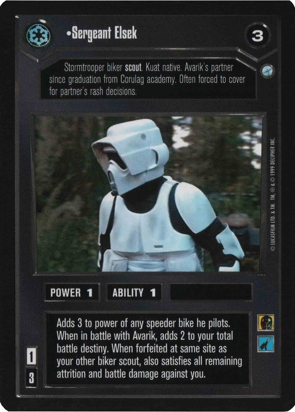 Star Wars CCG (SWCCG) Sergeant Elsek