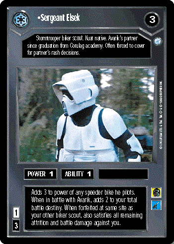 Star Wars CCG (SWCCG) Sergeant Elsek