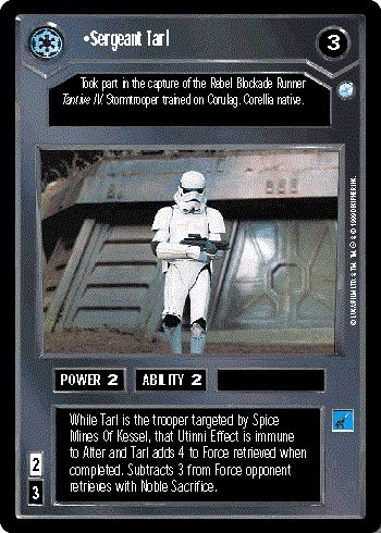 Star Wars CCG (SWCCG) Sergeant Tarl