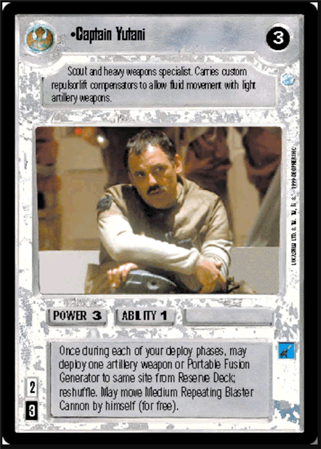 Star Wars CCG (SWCCG) Captain Yutani