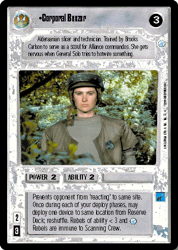 Star Wars CCG (SWCCG) Corporal Beezer