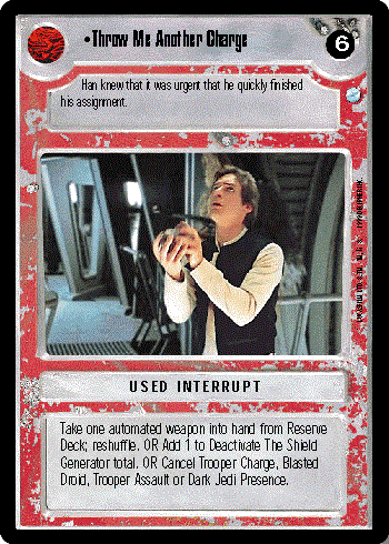 Star Wars CCG (SWCCG) Throw Me Another Charge