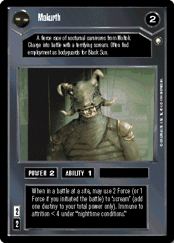 Star Wars CCG (SWCCG) Makurth