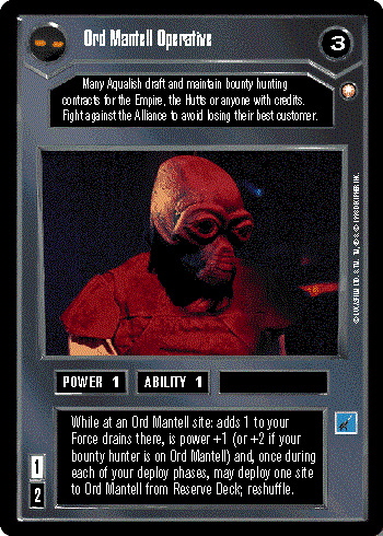 Star Wars CCG (SWCCG) Ord Mantell Operative