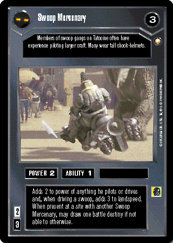 Star Wars CCG (SWCCG) Swoop Mercenary