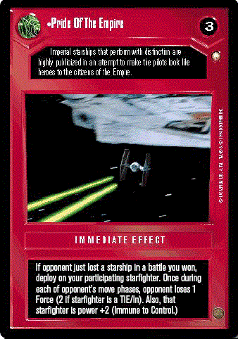 Star Wars CCG (SWCCG) Pride Of The Empire