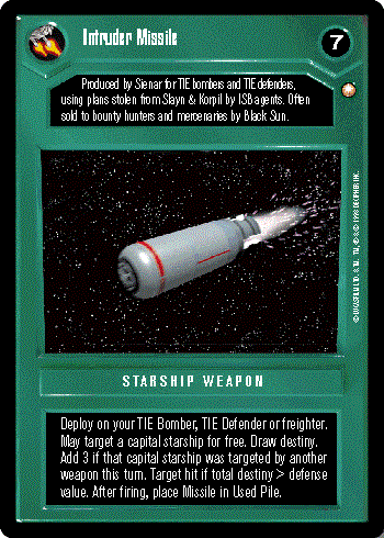 Star Wars CCG (SWCCG) Intruder Missile