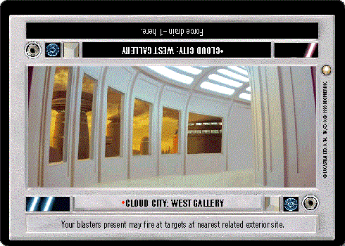 Star Wars CCG (SWCCG) Cloud City: West Gallery