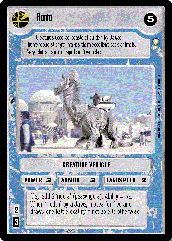Star Wars CCG (SWCCG) Ronto