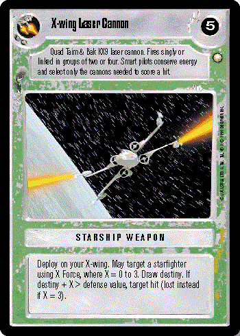 Star Wars CCG (SWCCG) X-wing Laser Cannon