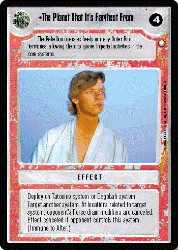 Star Wars CCG (SWCCG) The Planet That It's Farthest From