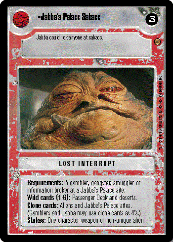 Star Wars CCG (SWCCG) Jabba's Palace Sabacc