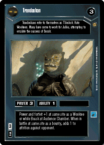 Star Wars CCG (SWCCG) Trandoshan