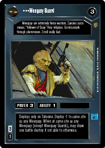 Star Wars CCG (SWCCG) Weequay Guard