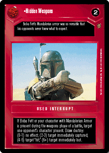 Star Wars CCG (SWCCG) Hidden Weapons