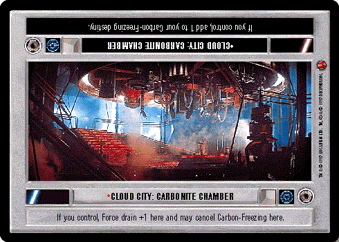 Star Wars CCG (SWCCG) Cloud City: Carbonite Chamber