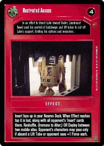 Star Wars CCG (SWCCG) Restricted Access