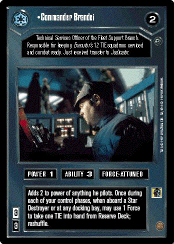 Star Wars CCG (SWCCG) Commander Brandei