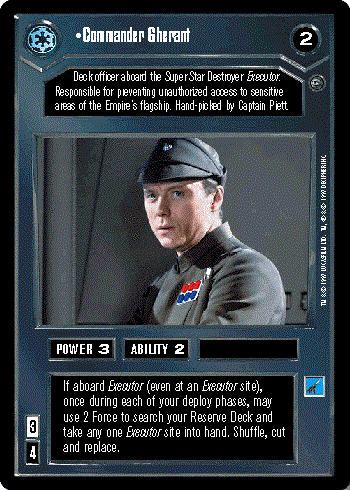 Star Wars CCG (SWCCG) Commander Gherant