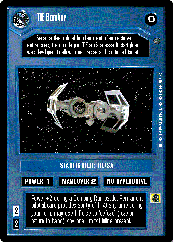 Star Wars CCG (SWCCG) TIE Bomber