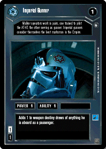 Star Wars CCG (SWCCG) Imperial Gunner