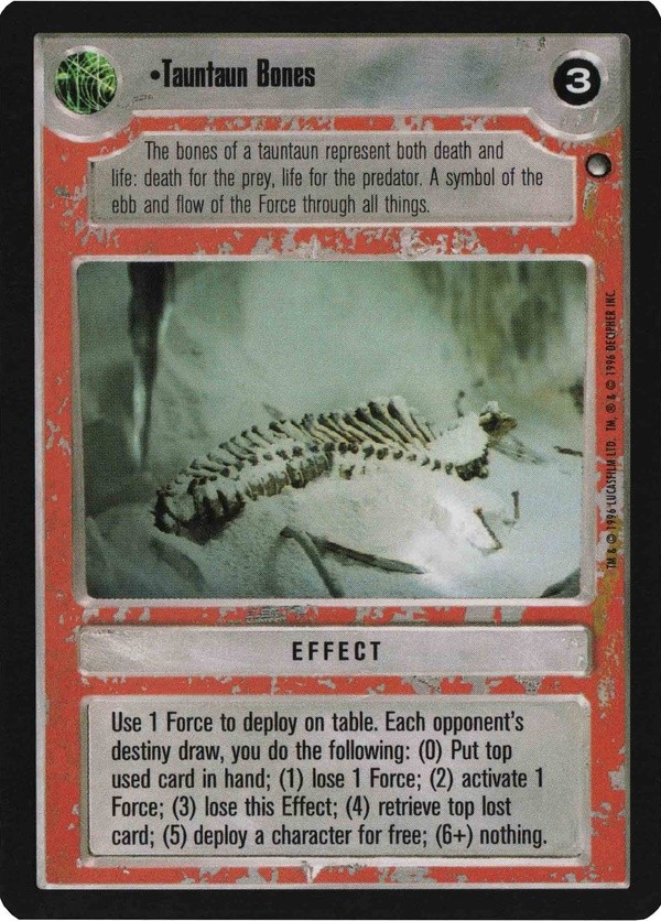 Star Wars CCG (SWCCG) Tauntaun Bones
