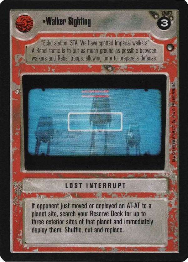 Star Wars CCG (SWCCG) Walker Sighting