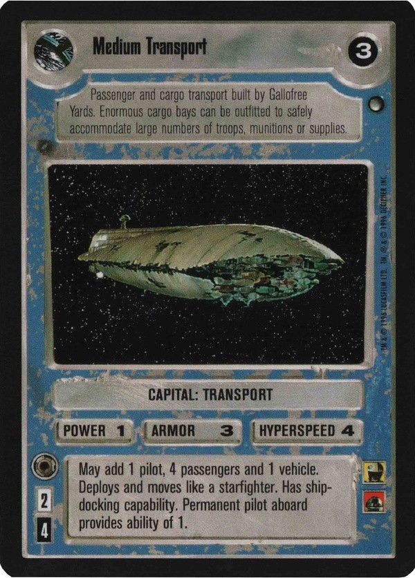 Star Wars CCG (SWCCG) Medium Transport