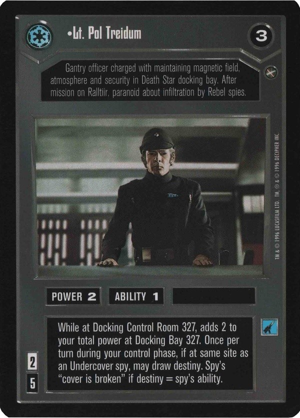 Star Wars CCG (SWCCG) Lt. Pol Treidum